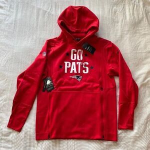 Nike New England Patriots Sideline Local Lockup Pullover Hoodie Jacket S